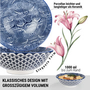 URBAN LIFESTYLE Ramen Schüssel Dinner Set (Seigaiha)